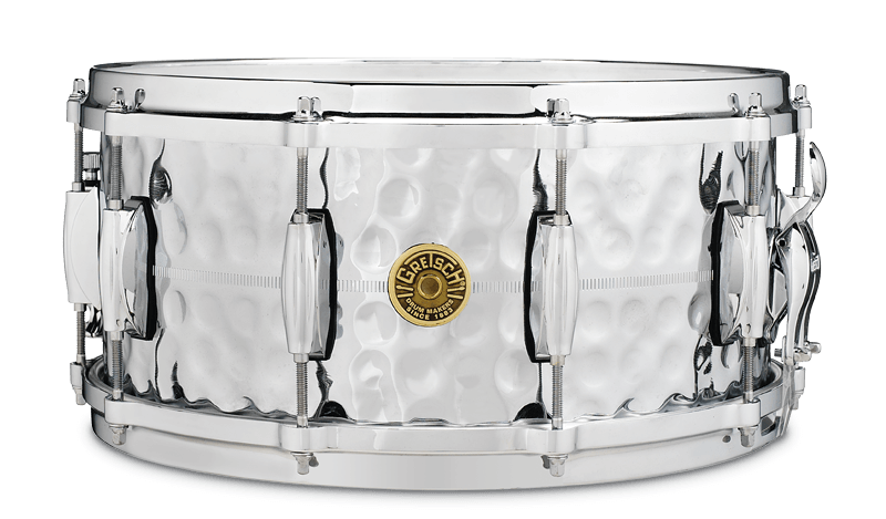 Gretsch USA 6.5x14 Hammered Chrome Over Brass, 10-lug