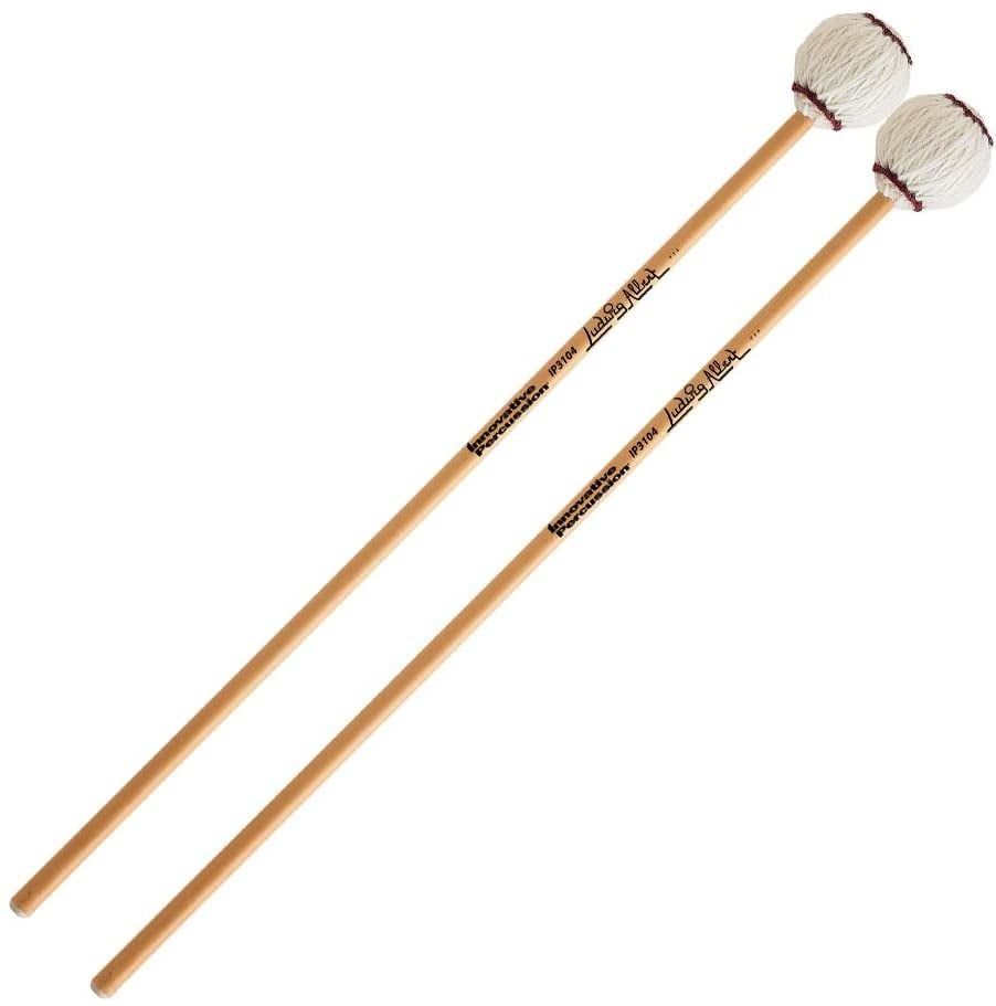 IP MEDIUM SOFT MARIMBA MALLETS - OFF-WHITE YARN - RATTAN