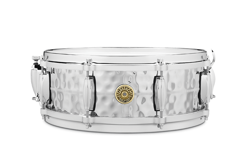 Gretsch USA 5x14 Hammered Chrome Over Brass, 8-Lug