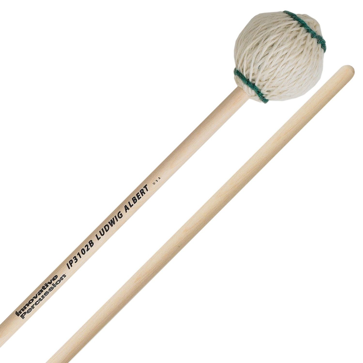 IP MEDIUM EXTRA SOFT MARIMBA MALLETS - OFF-WHITE YARN - BIRCH