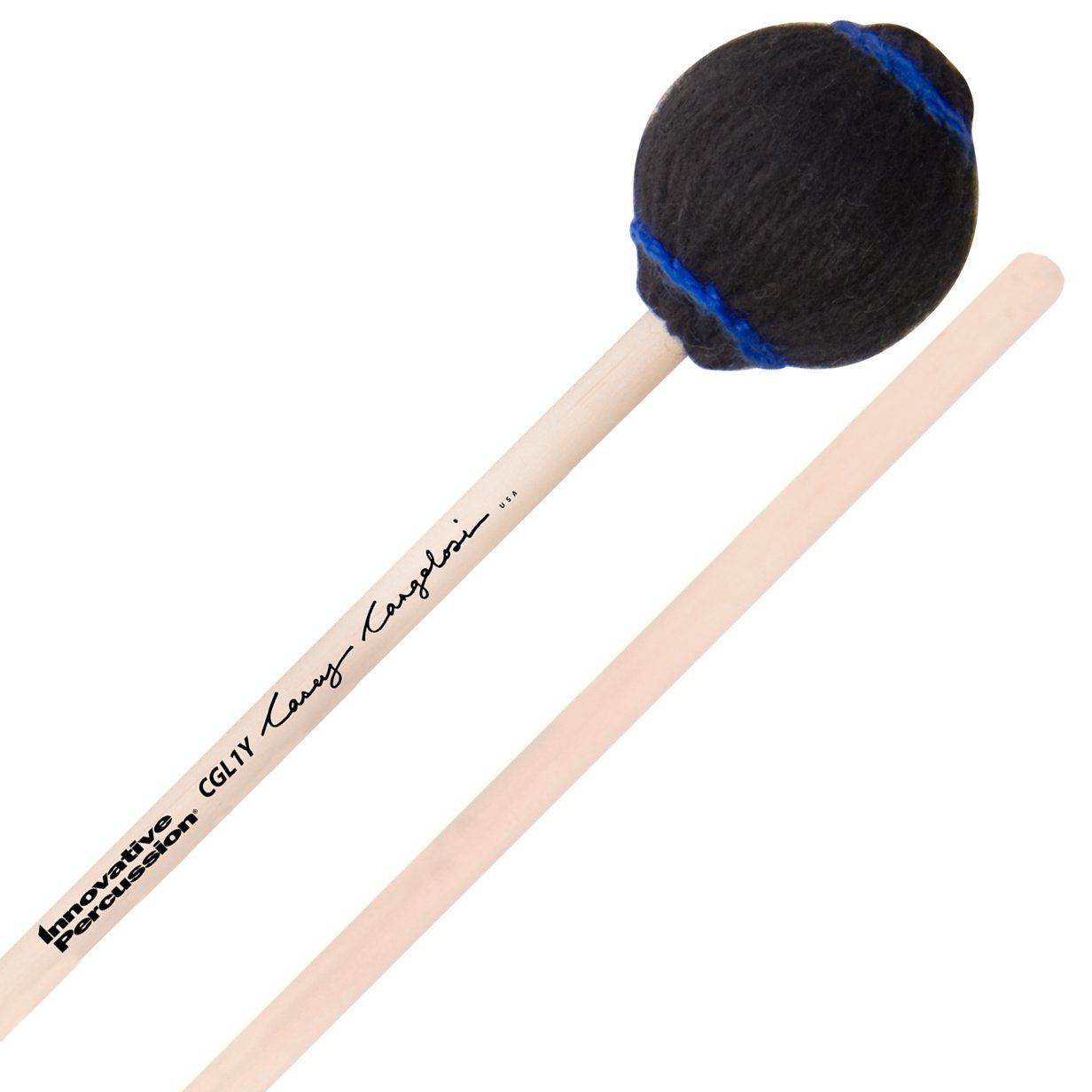 IP HEAVY BASS MARIMBA MALLETS - BLACK CORD - BIRCH