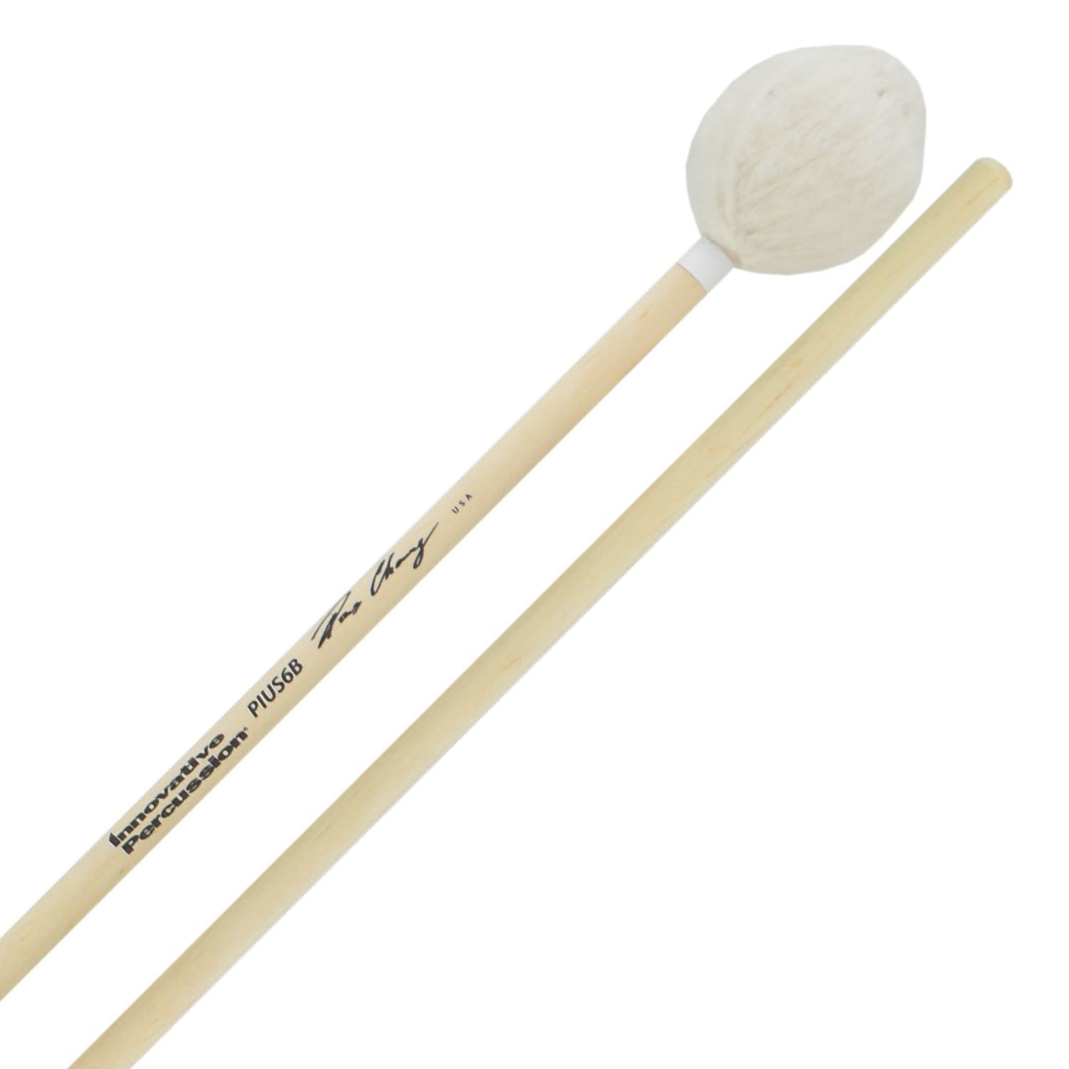 IP VERY HARD MARIMBA MALLETS - WHITE YARN - BIRCH