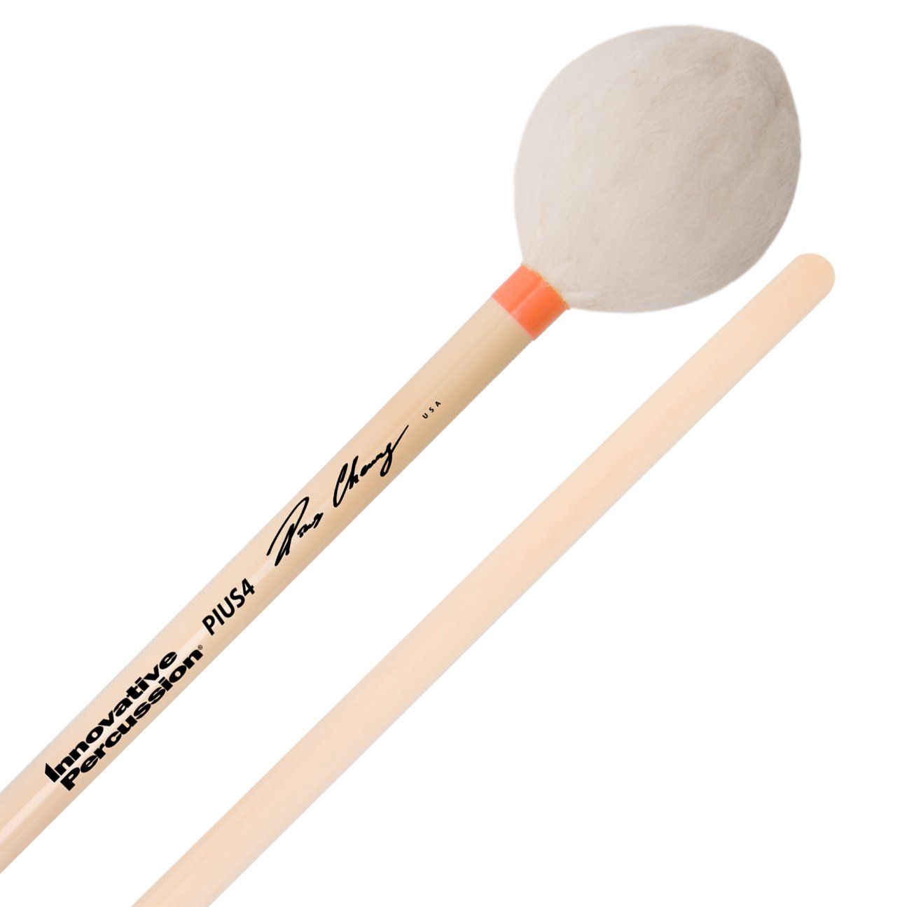 IP MEDIUM HARD MARIMBA MALLETS - WHITE YARN - RATTAN