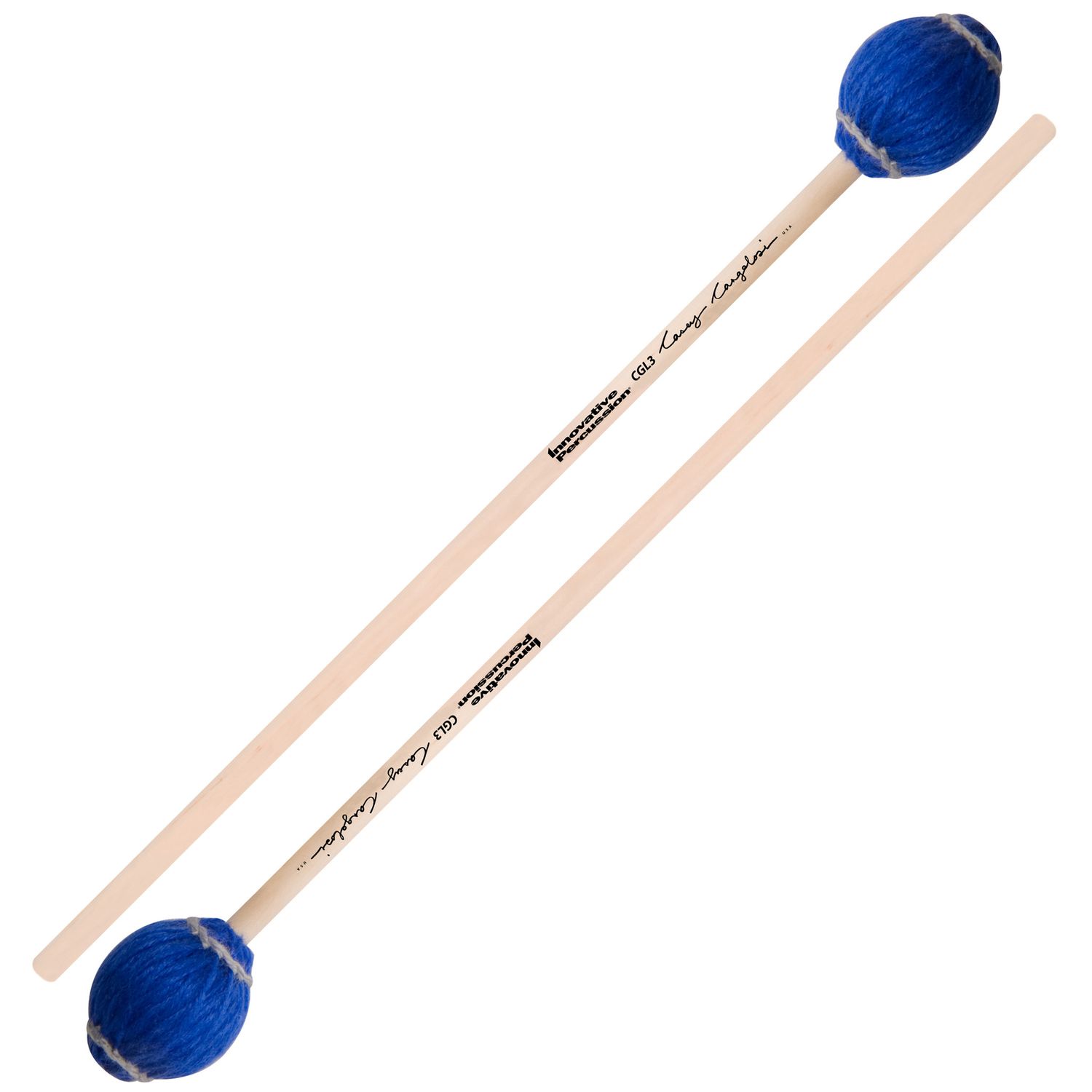 IP LOW-MID REGISTER MARIMBA MALLETS - ROYAL BLUE CORD - BIRCH