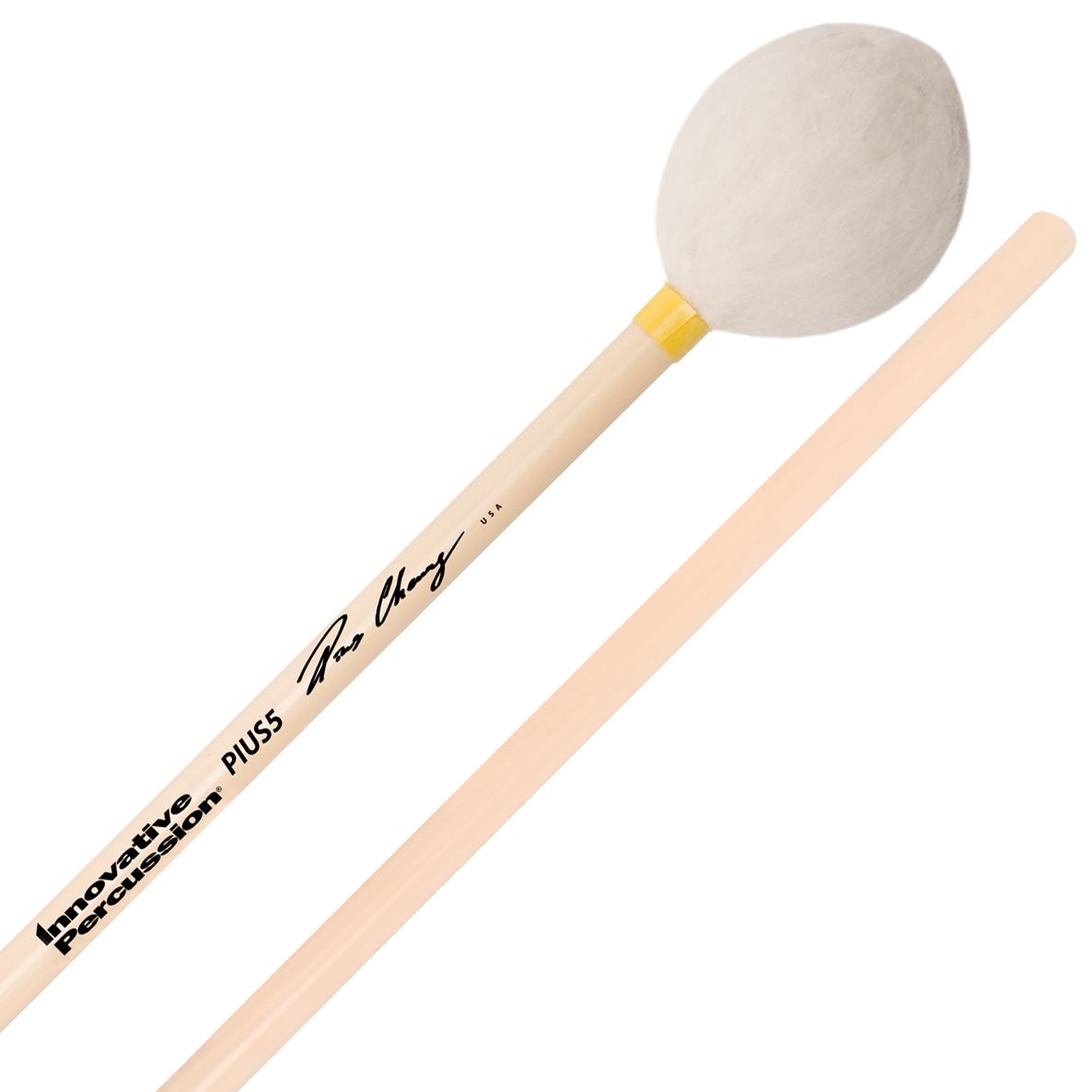 IP HARD MARIMBA MALLETS - WHITE YARN - RATTAN
