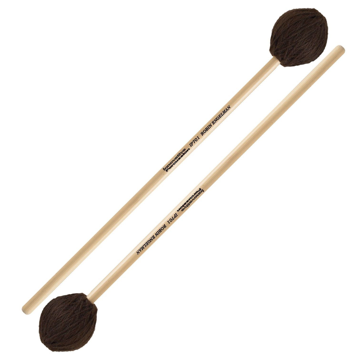 IP MULTI-PERCUSSION / BASS MALLETS - DARK BROWN YARN - RATTAN