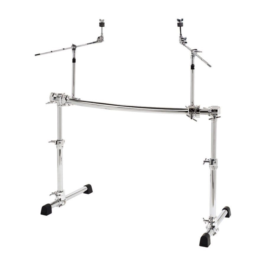 Gibraltar Chrome Series Height Adjust Curved Rack Includes Two Cymbal Boom Arms