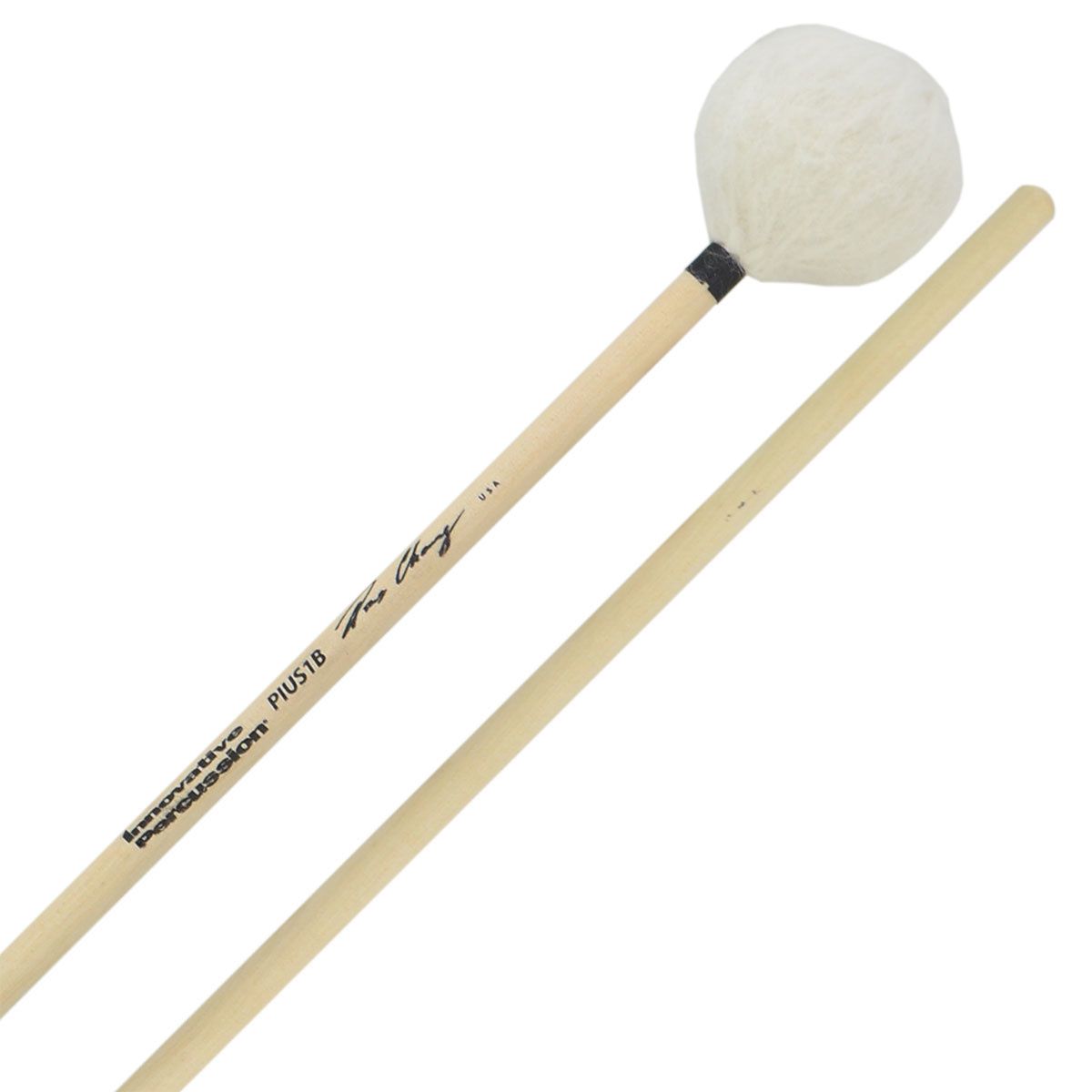 IP SOFT BASS MARIMBA MALLETS - WHITE YARN - BIRCH