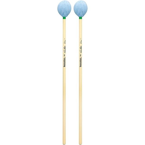 IP MEDIUM SOFT MARIMBA MALLETS - SKY BLUE YARN - RATTAN