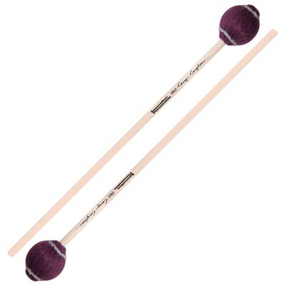 IP RICH ARTICULATE BASS MARIMBA MALLETS - DARK PURPLE YARN - BIRCH
