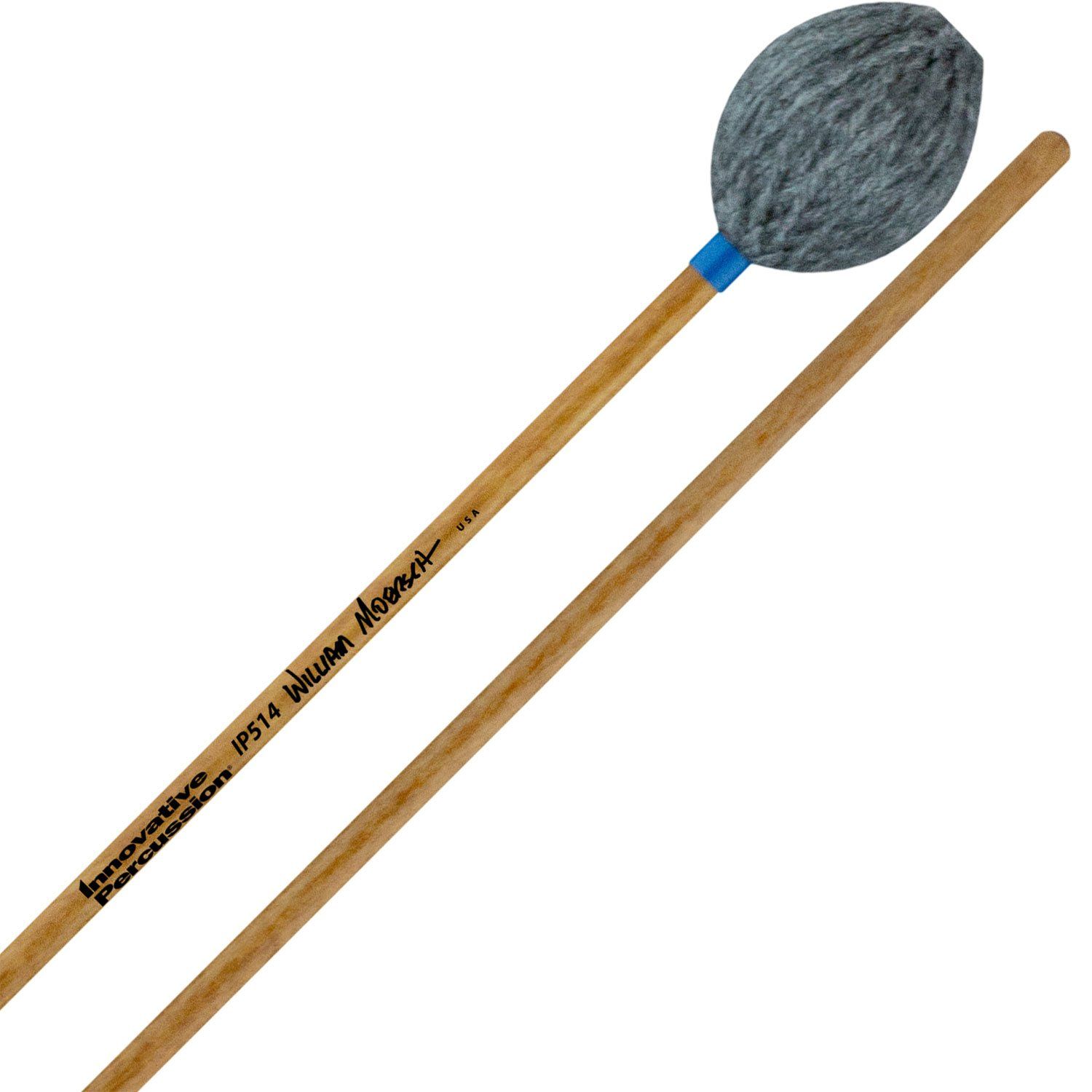 IP HARD MARIMBA MALLETS - HEATHER GRAY YARN - BIRCH