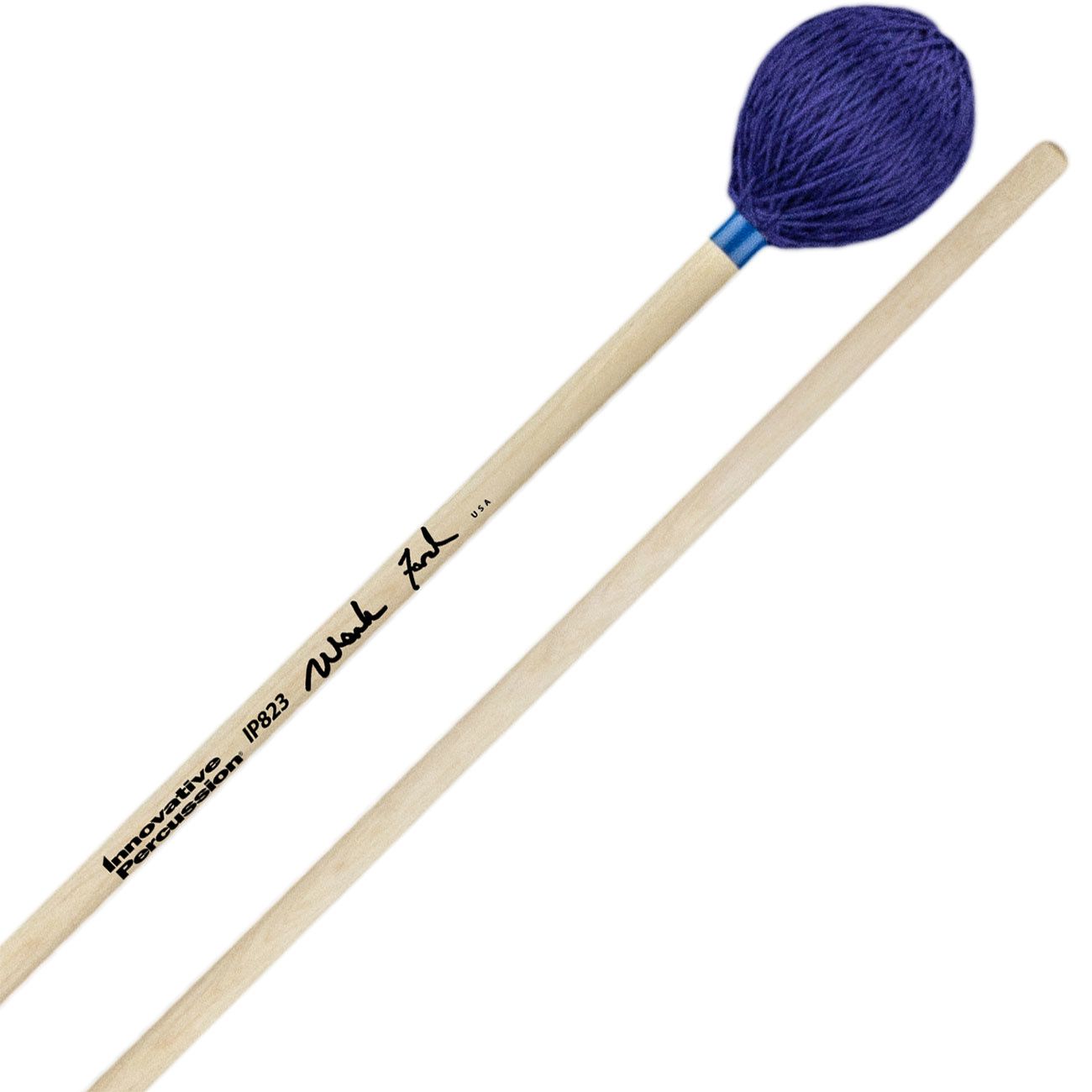 IP HARD - BRIGHT ARTICULATION RHAPSODY MARIMBA MALLETS - PURPLE YARN - BIRCH