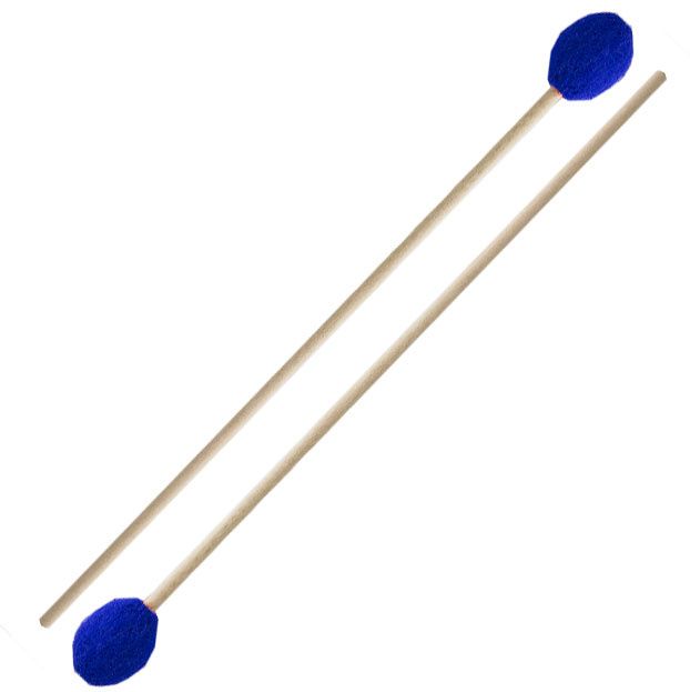 IP MEDIUM HARD CONCERTO MARIMBA MALLETS - ELECTRIC BLUE BAMBOO CORD - BIRCH
