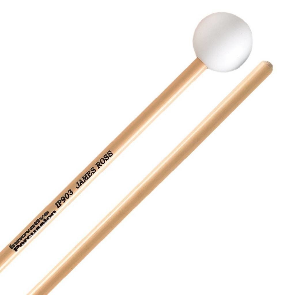 IP DARK XYLOPHONE / GLOCKENSPIEL MALLETS - 1-1/4&quot; WHITE - RATTAN