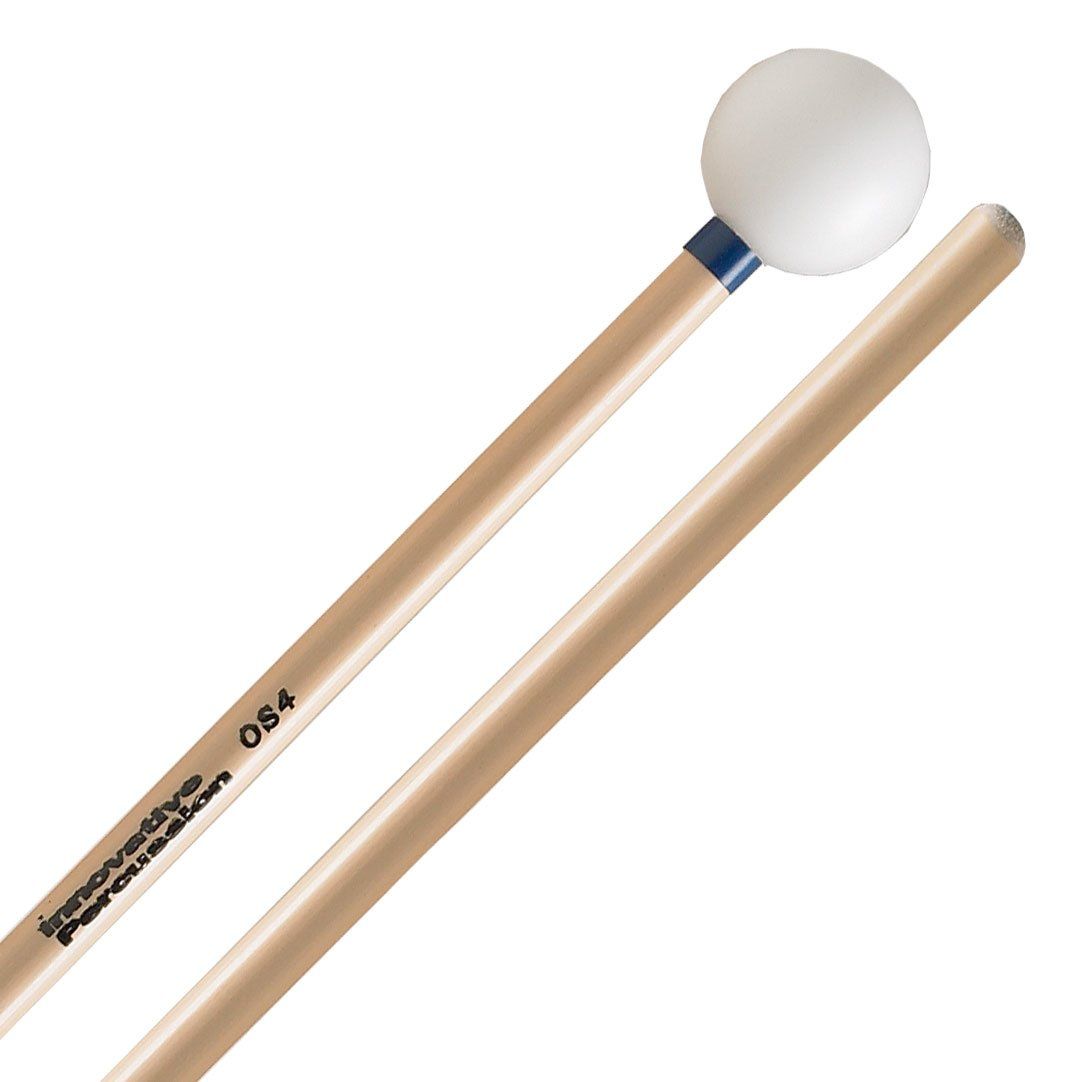 IP FULL, FORTE XYLOPHONE / GLOCKENSPIEL MALLETS - 1-1/8&quot; WHITE / BLUE TAPE - RATTAN