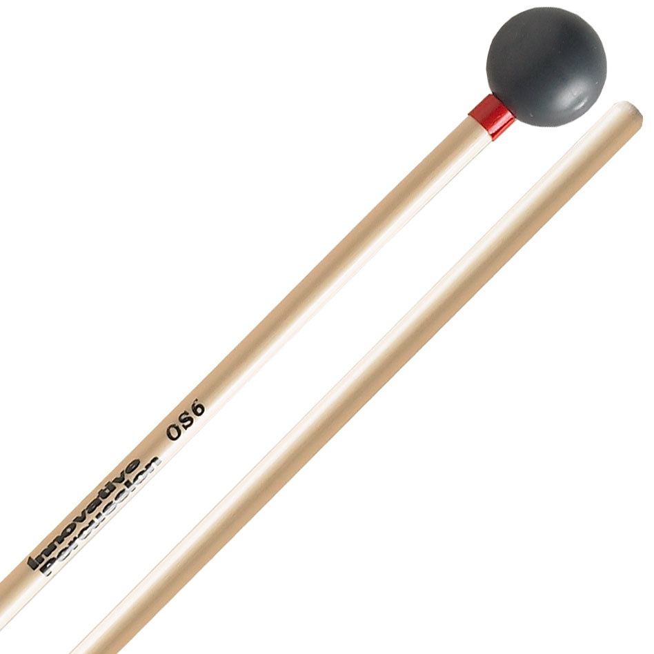 IP LIGHT GLOCKENSPIEL MALLETS - 7/8&quot; GREY / RED TAPE - RATTAN