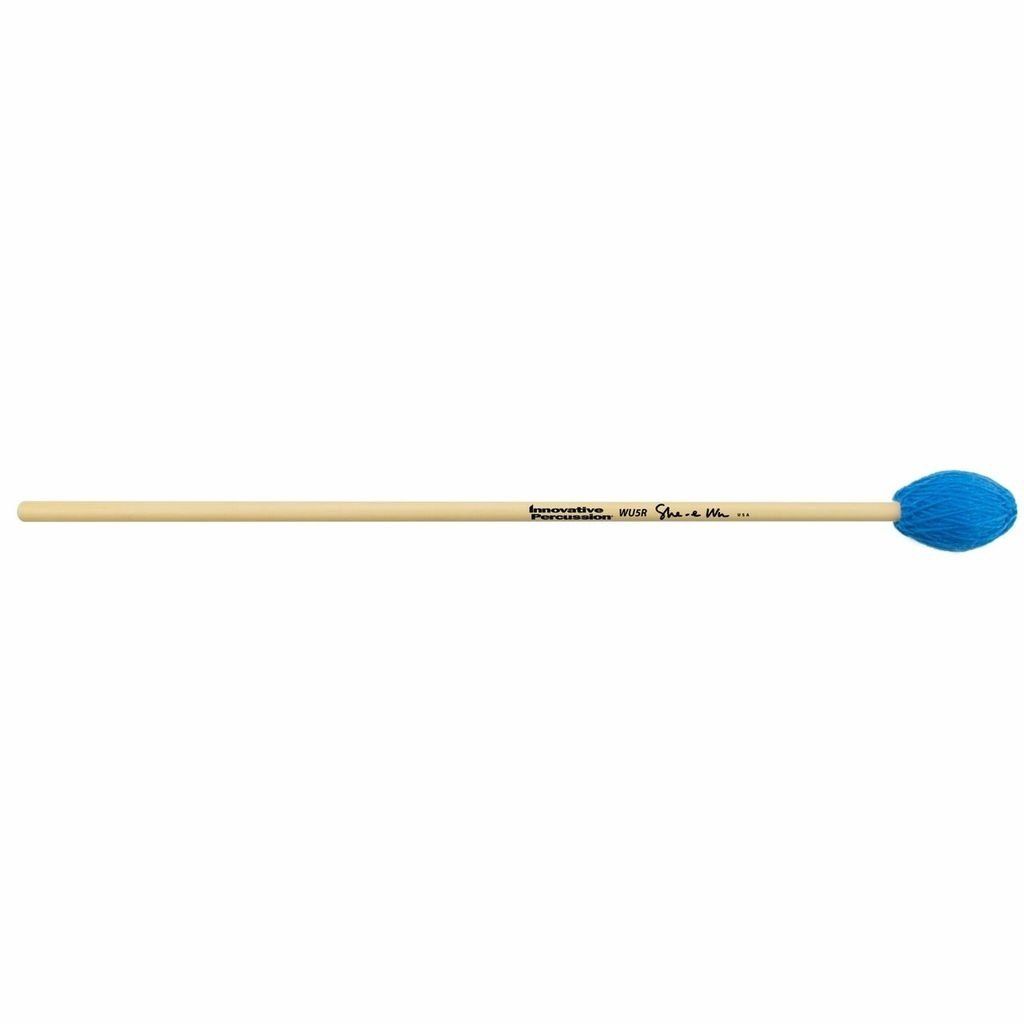 IP HARD MARIMBA MALLETS - ELECTRIC BLUE YARN - RATTAN