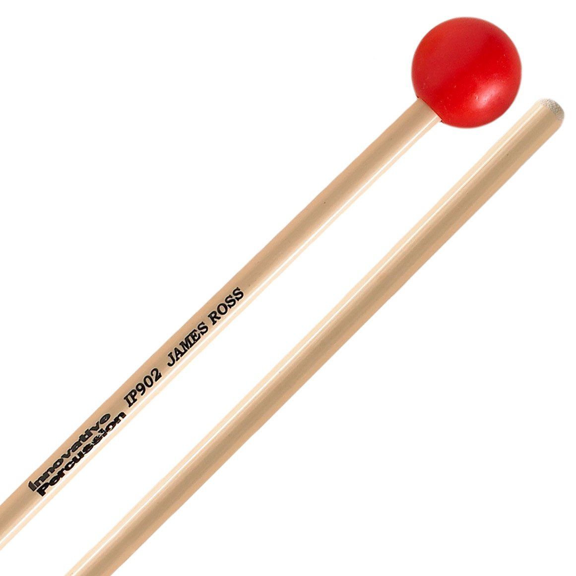 IP MEDIUM SOFT XYLOPHONE / GLOCKENSPIEL MALLETS - 1-1/8&quot; RED - RATTAN