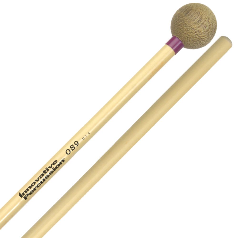 IP MEDIUM GLOCKENSPIEL/XYLOPHONE MALLETS, EXTREMEMLY BRIGHT - 1&quot; LINEN PHENOLIC / PURPLE TAPE - RATTAN
