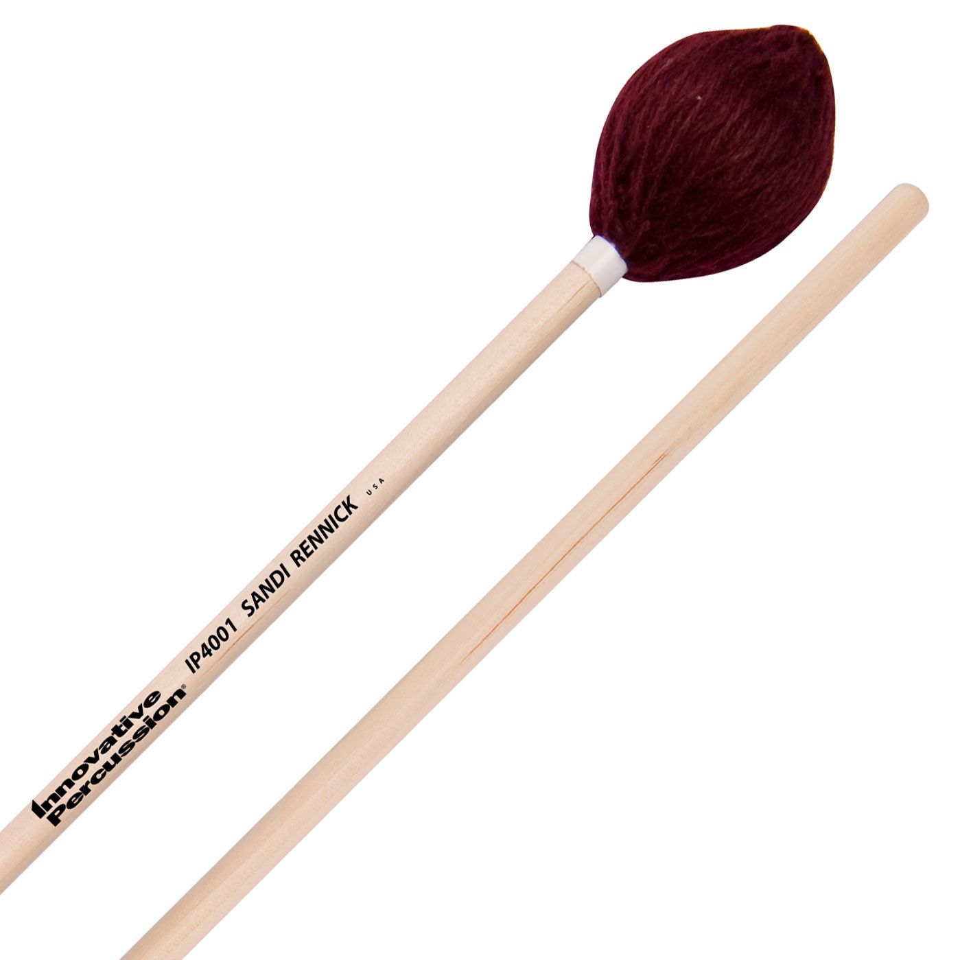 IP SOFT MARIMBA MALLETS - CRANBERRY YARN - BIRCH
