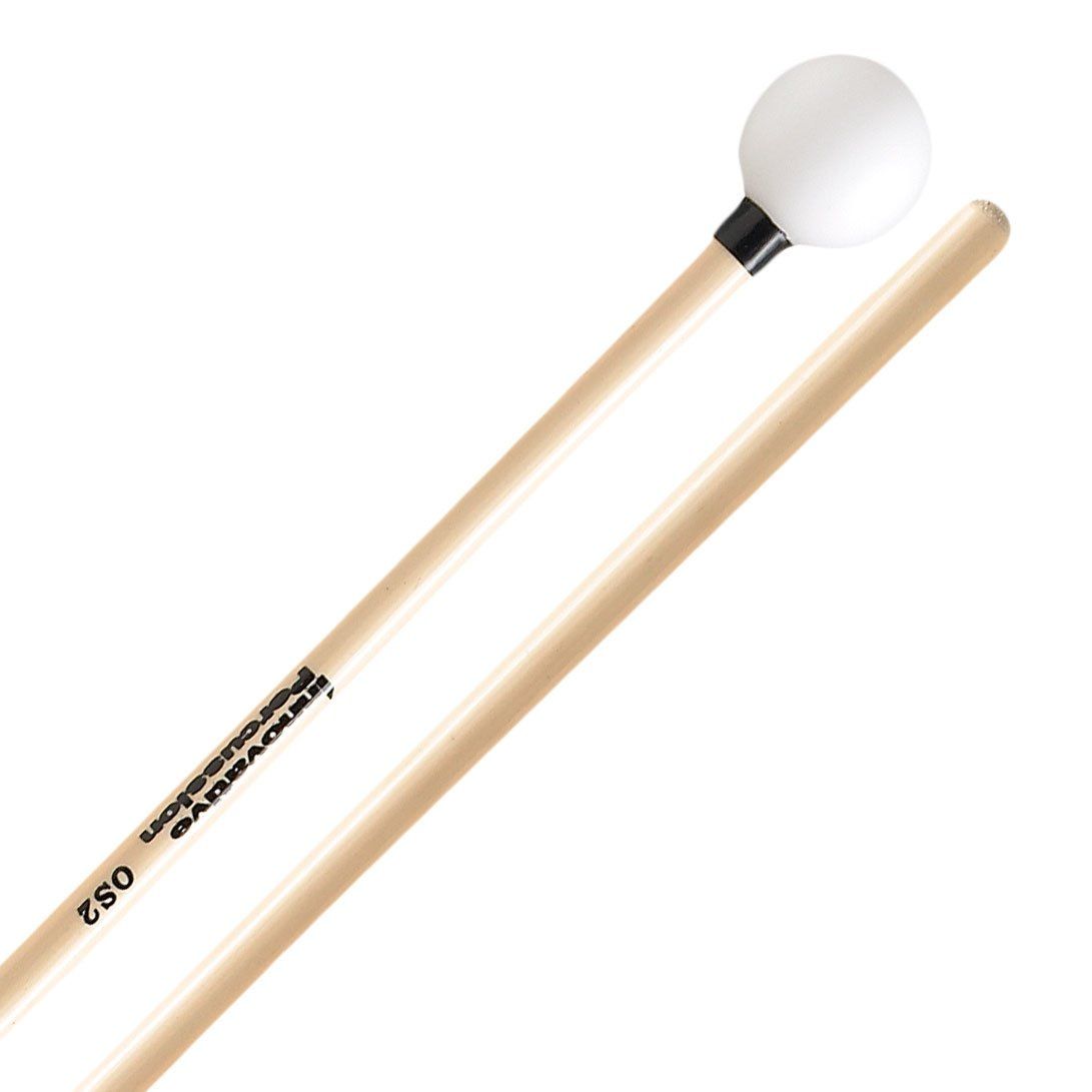 IP FULL, HARD XYLOPHONE MALLETS - 1&quot; WHITE / BLACK TAPE - RATTAN