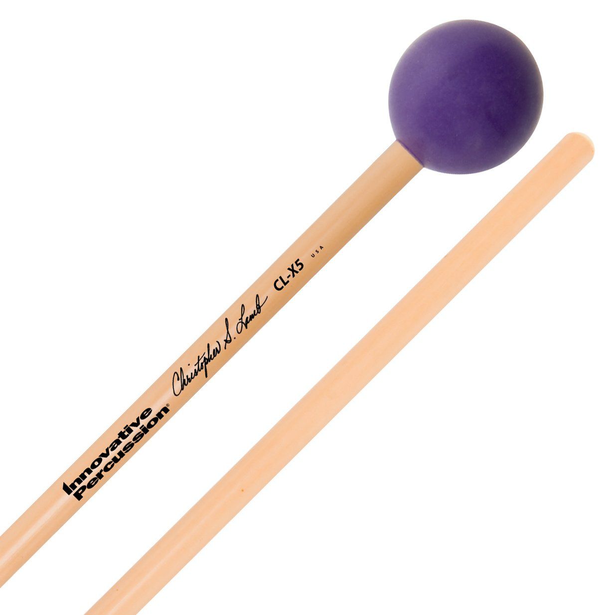 IP HARD BRIGHT XYLOPHONE MALLETS - 1-1/8&quot; NYLON - PURPLE - RATTAN