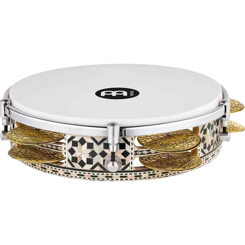 Meinl Percussion 8 3/4&quot; Artisan Edition Riq Drum, White Burl, Mosaic Royale