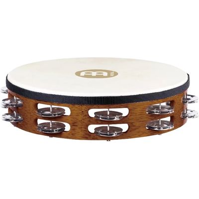 Meinl 2 Row, Tambourine steel jingles, african brown