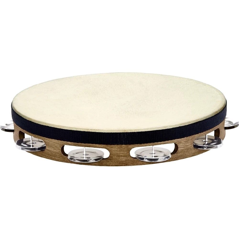 Meinl 1 Row, Tambourine stainless steel jingles, walnut brown