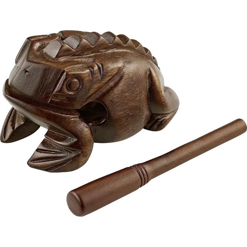 Meinl wooden frog, large, brown
