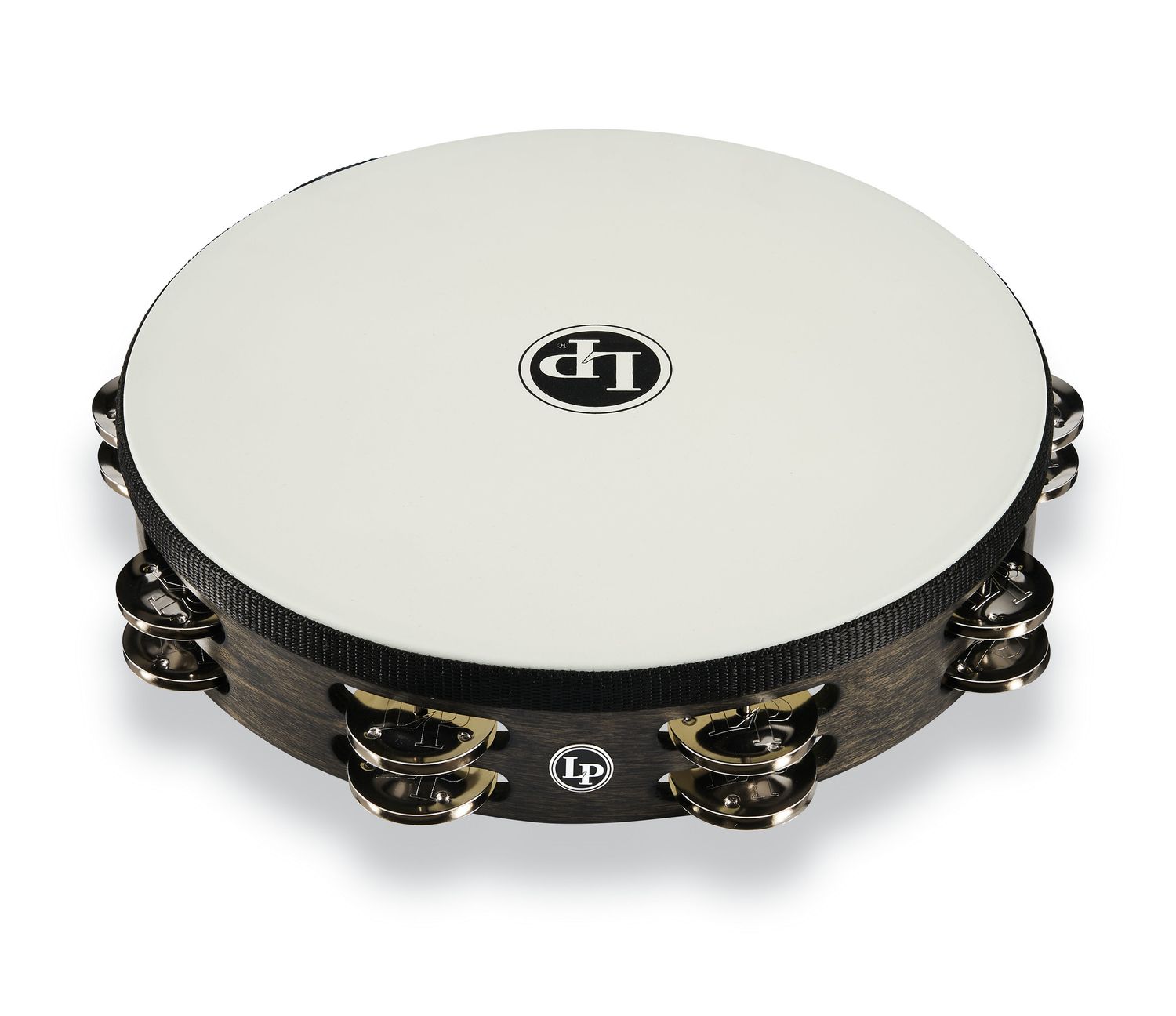 LP 10 DBL ROW SYN HEAD EBONY TAMB-STEEL