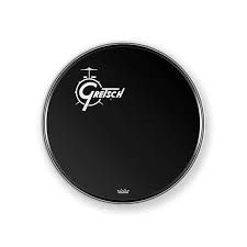 Gretsch Ebony Bass Drum Head, Offset Logo