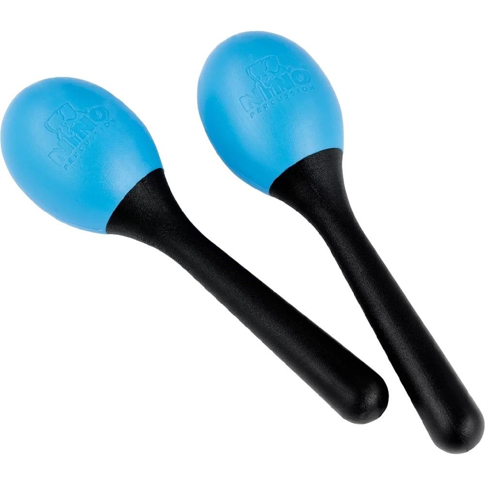 NINO® Plastic Egg Maracas 6 &quot;, pair, sky-blue