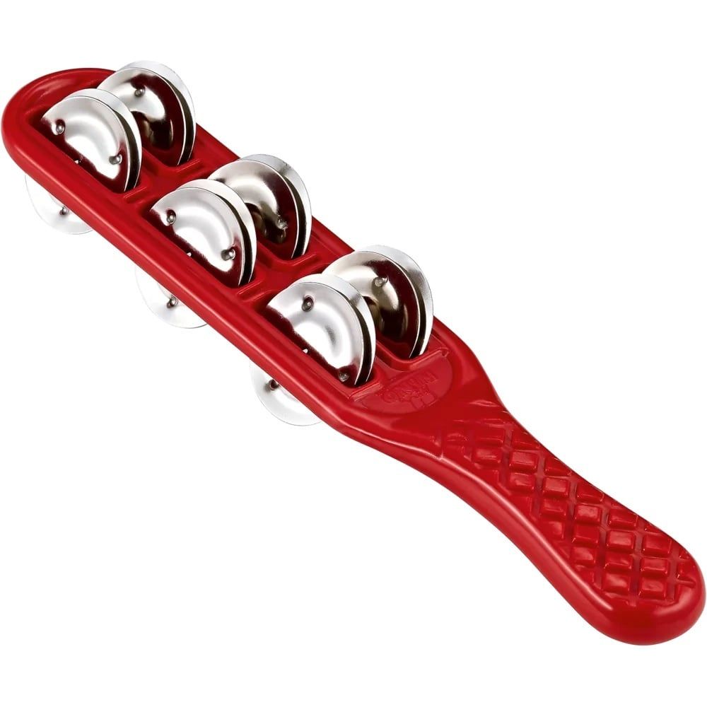 NINO® Jingle Stick, nickel silver plated steel jingles, red