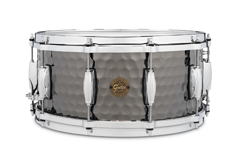 Gretsch Full Range 6.5X14 Hammered Black Steel Snare Drum