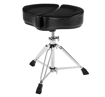 Ahead SPG-BL3 18&quot; Spinal G Saddle Black Cloth Top/Black Sides, 3 Leg Base, 18&quot; to 24&quot; Adjustment Height