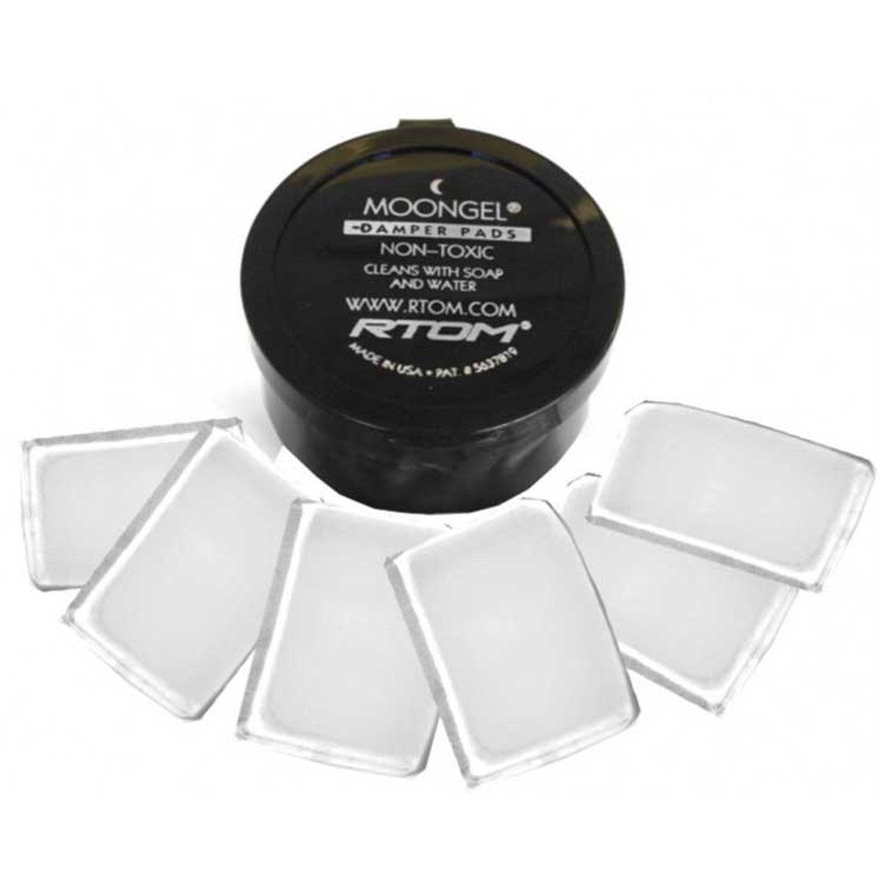 RTOM Moongel 6 Pc. “CLEAR’’ Dampers Sticks to Bottom Heads