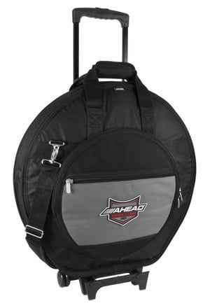 Ahead 24&quot; DELUXE HEAVY DUTY CYMBAL CASE w/Wheels, Handles and Shoulder Strap