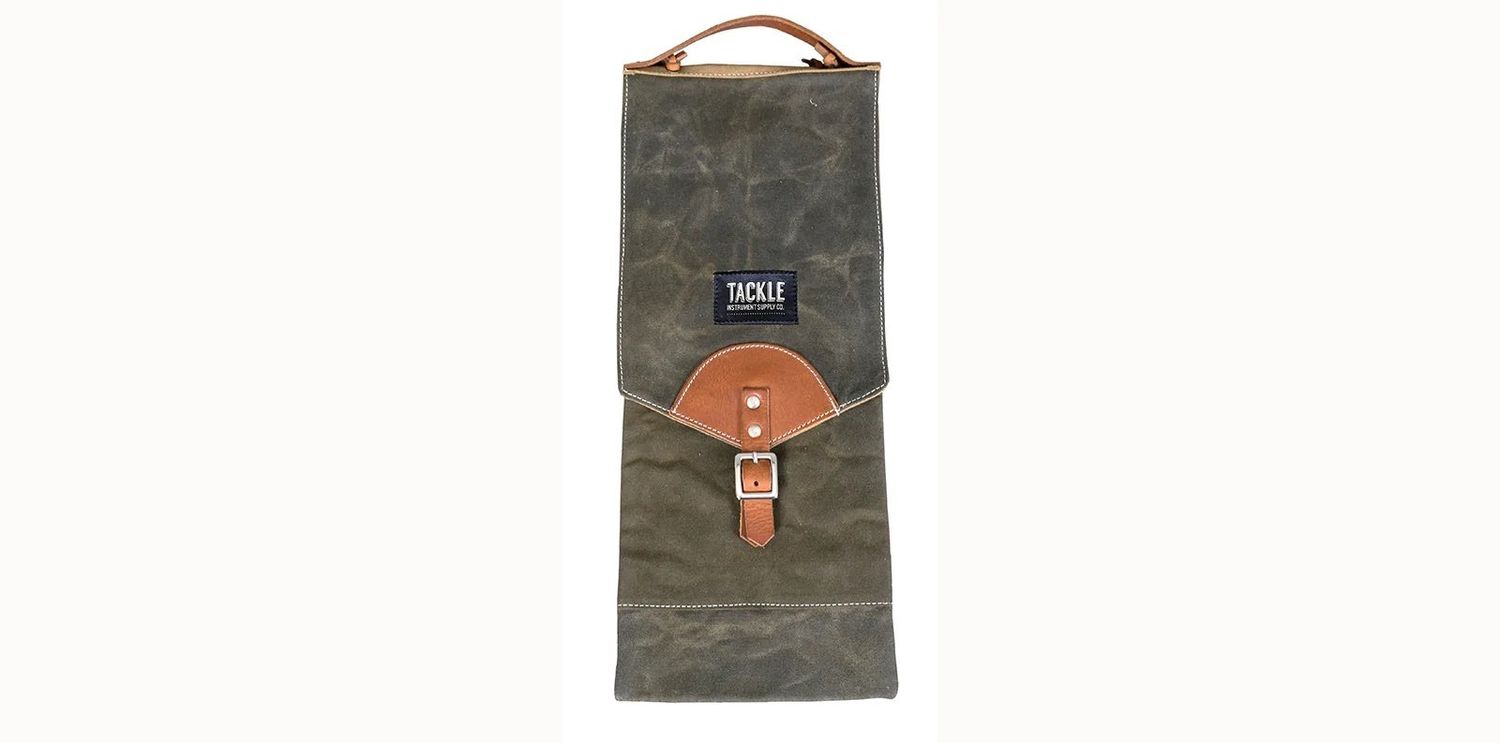 Tackle Instrument Supply, Waxed Canvas Compact Stick Case Forest Green