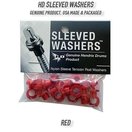 Hendrix Sleeved Washers - Red - 100 Pack