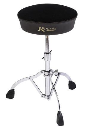 Rogers Deluxe Throne Stand Single Braced Swan Leg Base w/ Cloth Top and embroidered logo