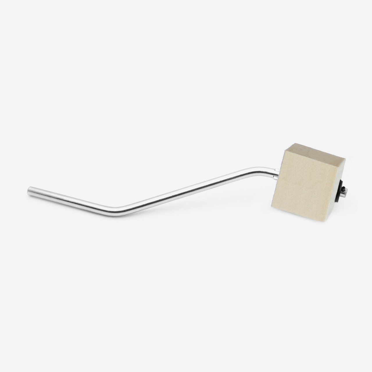 DANMAR BASS DRUM PEDAL BEATER, White Felt, Square, Chrome Shaft, Bent for Double Pedal