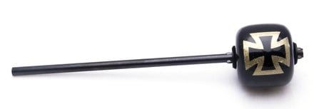 DANMAR R/T 69 KICK BEATER- Black Wood Ball, Black Shaft - Silver Iron Cross____ (Long 11.00)