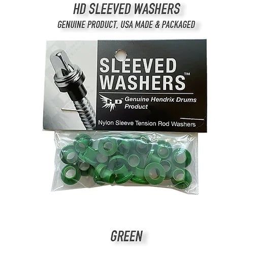 Hendrix Sleeved Washers - Green - 100 Pack