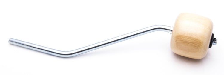DANMAR BASS DRUM PEDAL BEATER , Maple &quot;Clear&quot; Hard wood Beater, Chrome Shaft, Bent for Double Pedal