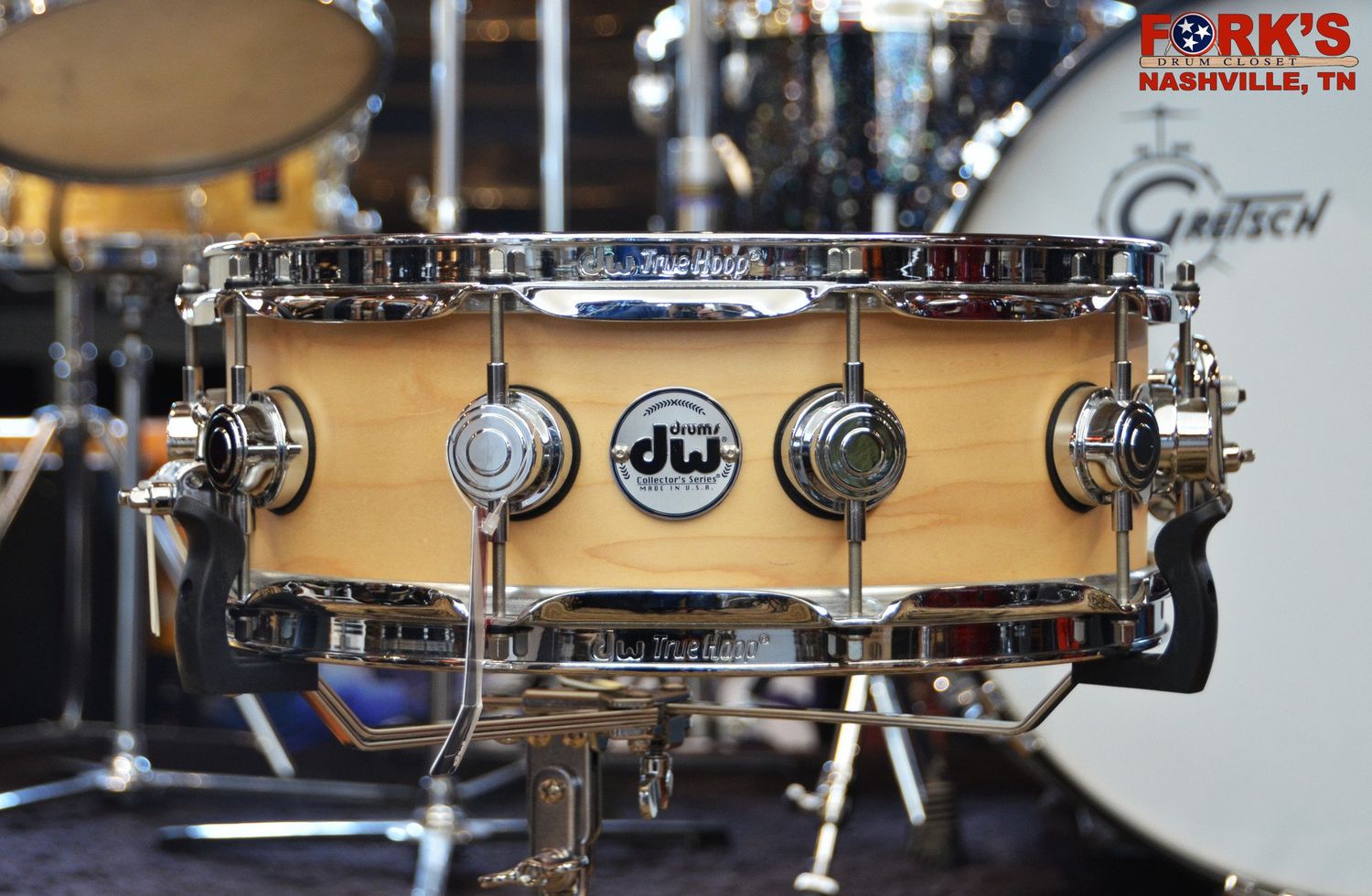 DW Collectors Maple 5.5x14 Snare Drum “Satin Natural”