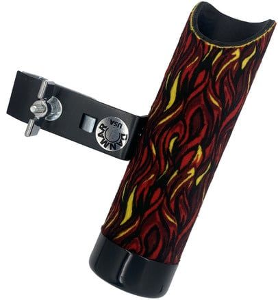 DANMAR STICK HOLDER - Clamps to Any Stand w/ Angle Adjustment, Holds 3 pairs- Flames____