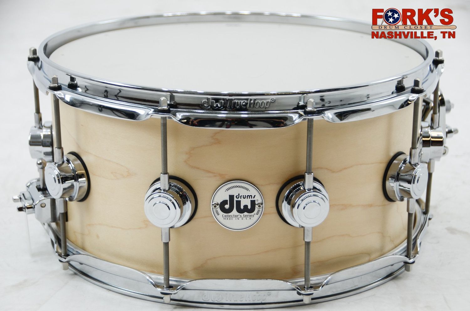 DW Collectors Maple 6.5x14 Snare Drum “Satin Natural”