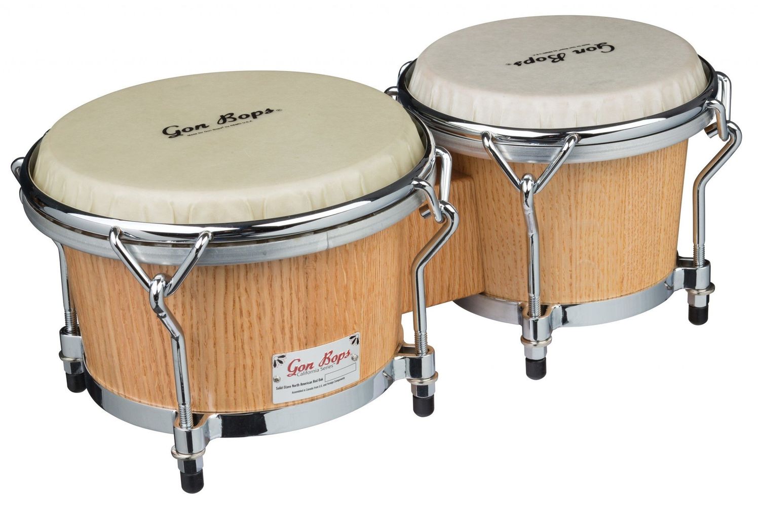 Gon Bops California Series, Bongo 7 &amp; 8.5&quot; &quot;Natural&quot;