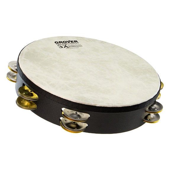 Grover 10&quot; Double row, dimpled brass &amp; silver jingles